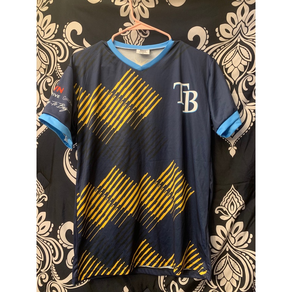 BDA Sports Tampa Bay Rays Randy Arozarena 56 Jersey Shirt Mens Medium Navy Blue